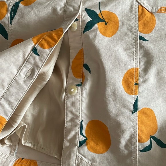 Anthropologie Maeve Dylan Mierzwinskie Colette Orange Fruit Midi Dress size S - Picture 6 of 9